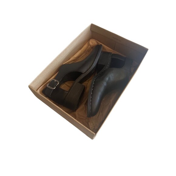 Lucky Brand Black Leather Ankle Boots Stud Detailing Size 7.5 Western Biker - Picture 7 of 8